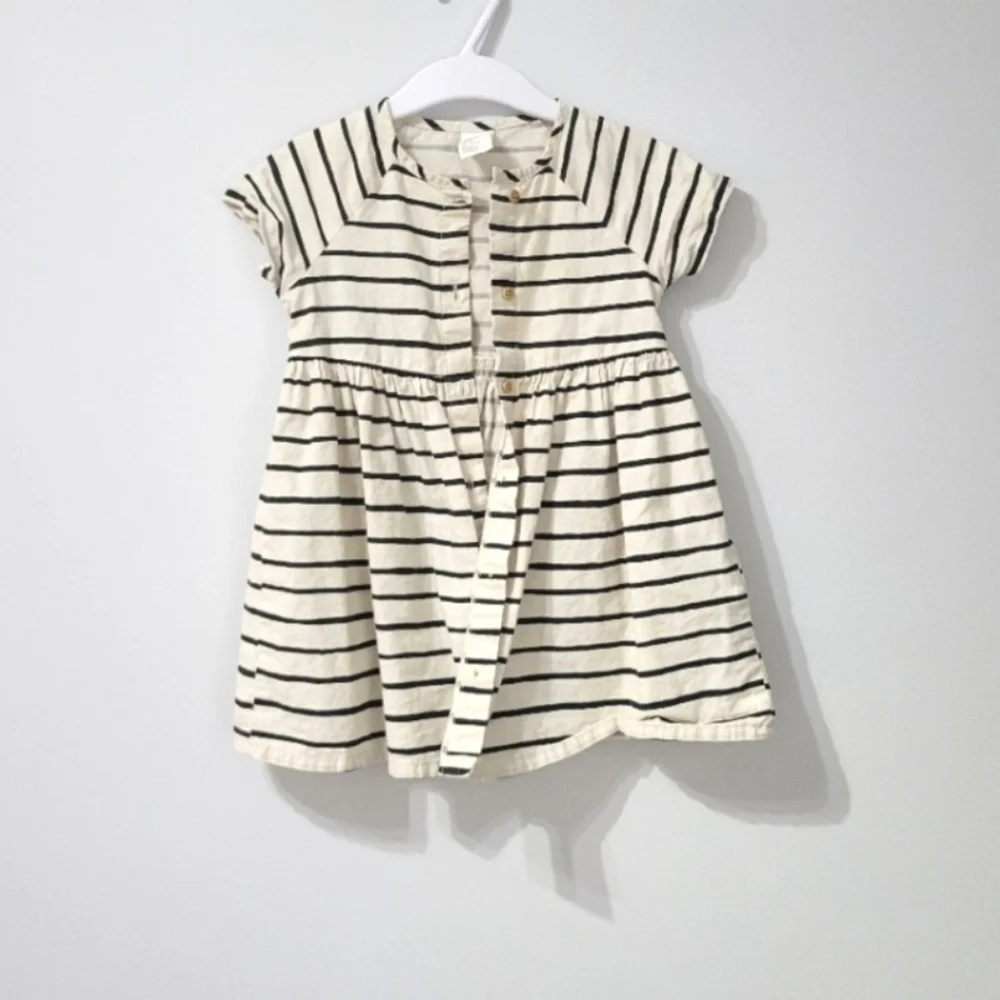 H&M Kids Cotton Striped Button Up Dress Size 1 1/2- 2 Years 100% cotton